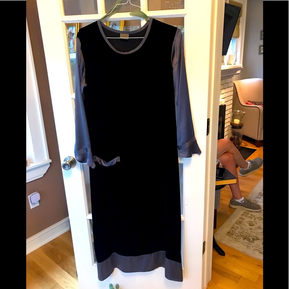 Gorgeous velvet and satin dress